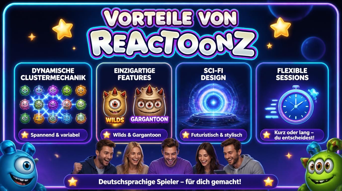 Vier Vorteile, die Reactoonz in Deutschland besonders machen